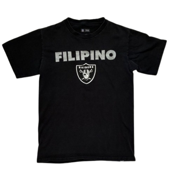 NFL FILIPINO RAIDERS FAN Black and Gray Short Sleeve Tee PHILIPPINES - Picture 1 of 4
